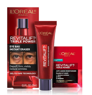 Revitalift Triple Power Eye Bag Instant Eraser, Eye Tightener Treatment to Fi...