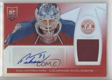 2013 Totally Certified Mirror Platinum Red Jerseys 6/25 Calvin Pickard Auto 11pm