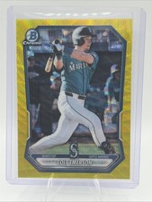 2026 Bowman Chrome Colt Emerson Yellow Refractor 55/75 Mariners Top Prospects RC
