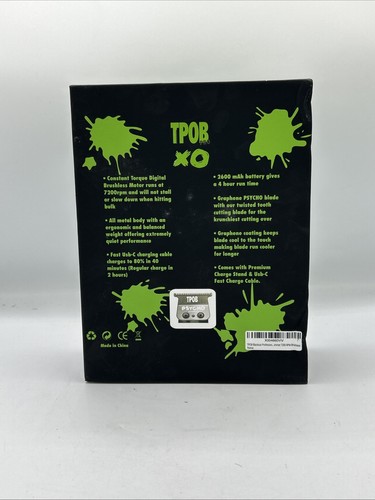 TPOB Pro XO Brushless 7200rpm Professional Hair Trimmer Black - Picture 2 of 9