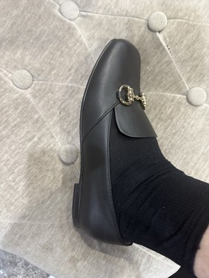 Gucci Horsebid Donna Miro Soft Black Leather Luxury Loafers Women