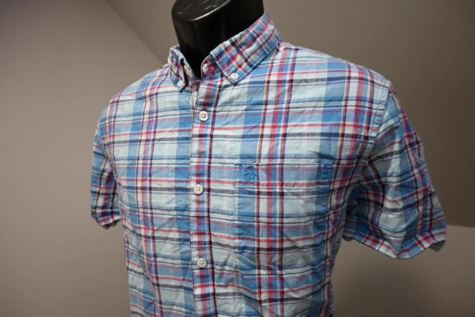 Penguin MunsingWear Dress Shirt Classic Fit Short Sleeve Plaid Mens Sz Large - Image 3 of 4