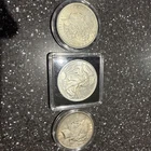 3 -Coin Lot (Morgan Dollar, Peace Dollar, Walking Liberty Round 999 Fine Silver.