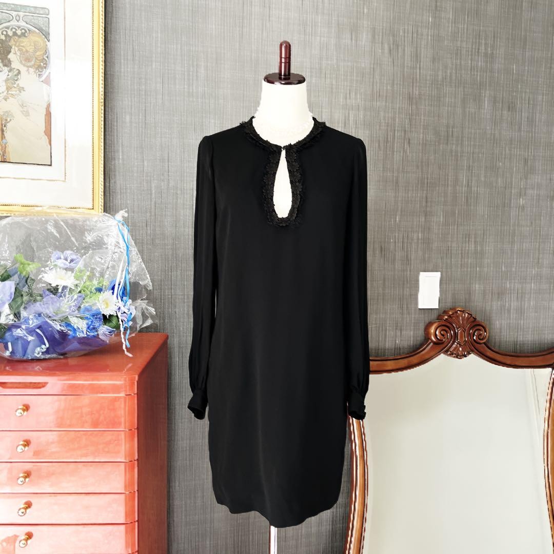 Autentico abito top Saint Laurent ricamato colore nero taglia S donna