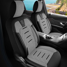 Sitzbezüge passend für Seat Exeo in Grau-Schwarz mit Rückentasche