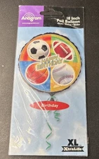 Fun Novelty Foil Balloons Happy Birthday Sport 18in School Home Party