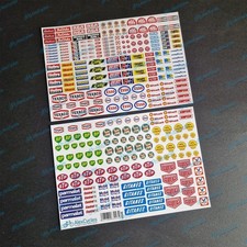 Slot Car 1/32 Scale Race Car Logos Scenery Decals Stickers Set Fits Scalextric