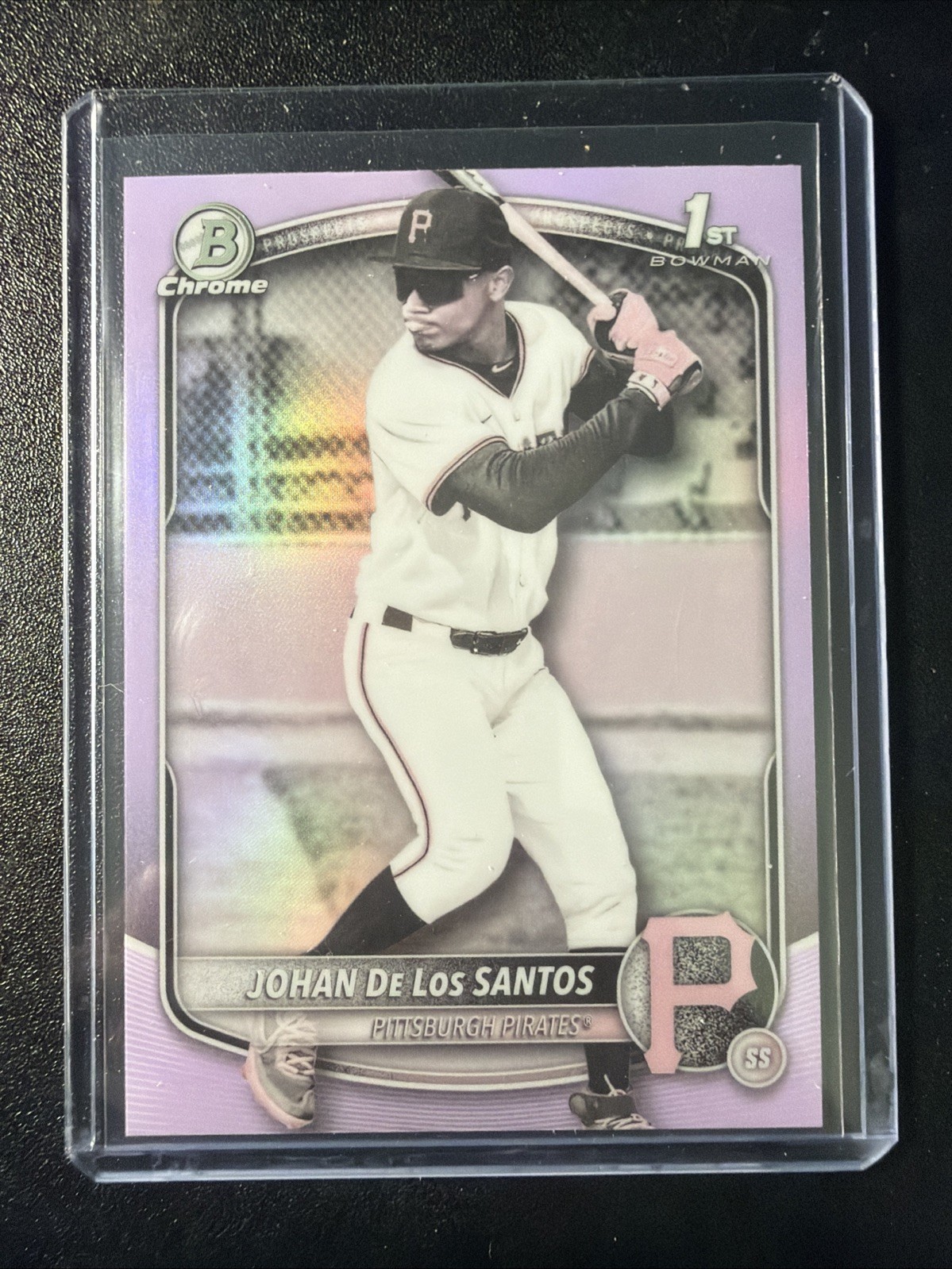 2025 1st Bowman Chrome Pearl Refractor JOHAN DE LOS SANTOS ⚡️ Pirates #BCP-163