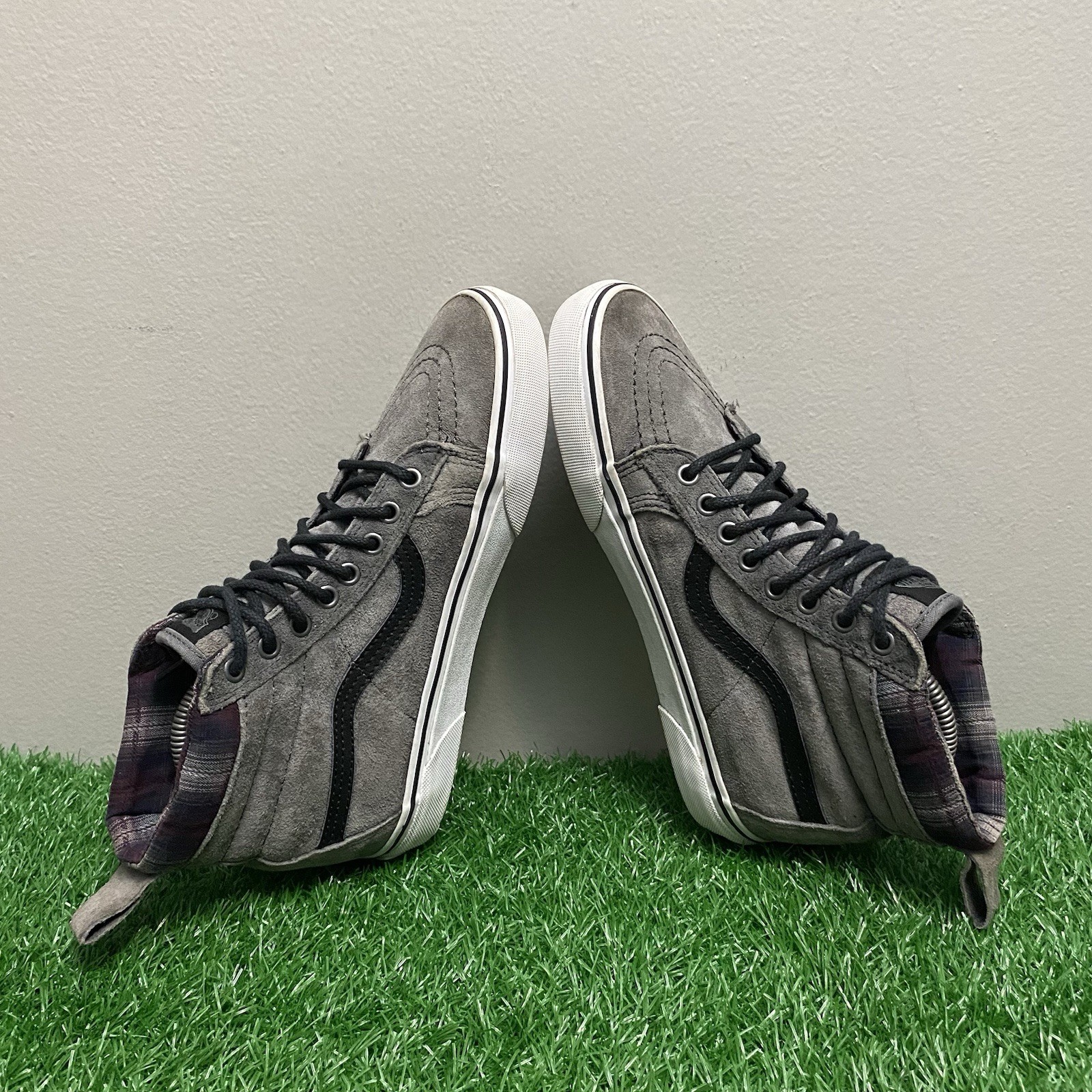 Vans "Off The Wall" Sk8-Hi MTE Suede Skate Shoes Gray Men's 7.0/Women's 8.5 thumbnail 8