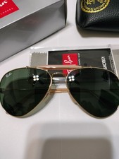 RAY-BAN OUTDOORSMAN GREEN G15 LENS 58/14 AUTHENTIC 100 NEW WITH TAGS SEALED BO