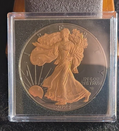 2023 American Eagle  - 1 oz .999 Fine Silver - Ruthenium and Rose Gold