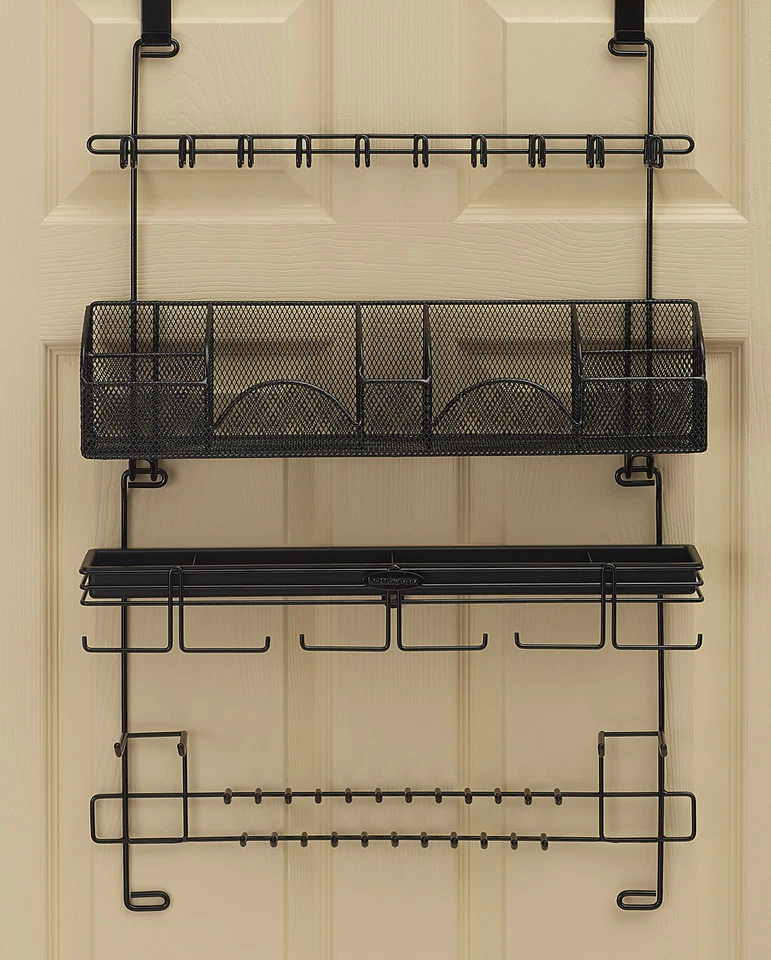 Longstem Men's Tie Belt Rack Accessory Closet Hanging Organizer Black #9200 - Image 3 of 4