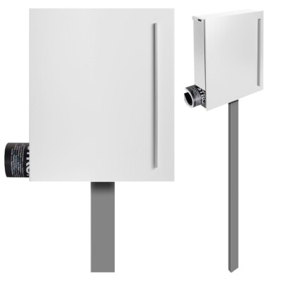 Standbriefkasten mit Zeitungsfach weiss MOCAVI SBox 110b Ständer einbetonieren