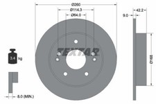 2x TEXTAR 92172003 Bremsscheibe für HONDA