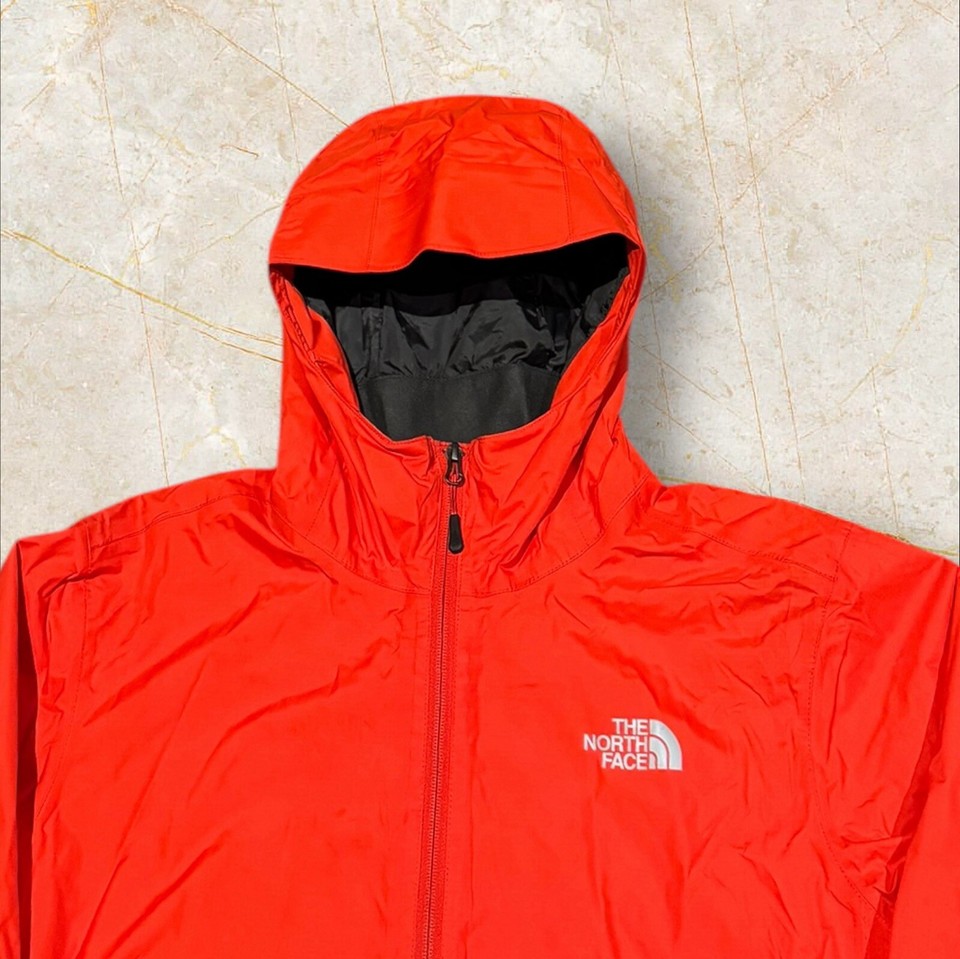 Mens Orange The North Face Quest Dryvent Hooded Waterproof Jacket (Size