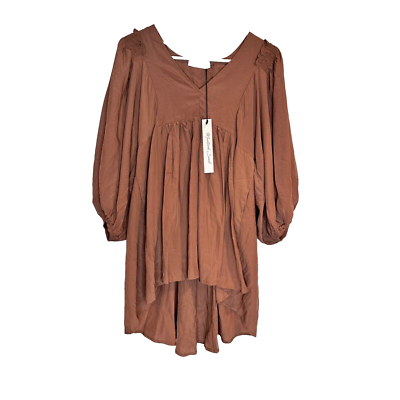 flowy brown mini dress sexy brown mini dress Running Late Mini Dress