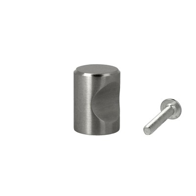 Küchenknopf Möbelknopf Edelstahl matt gebürstet Möbelknauf Schrankknopf