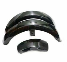 For Norton Dominator Model 7 Black Plunger Frame Front & Rear Mudguard Set @US