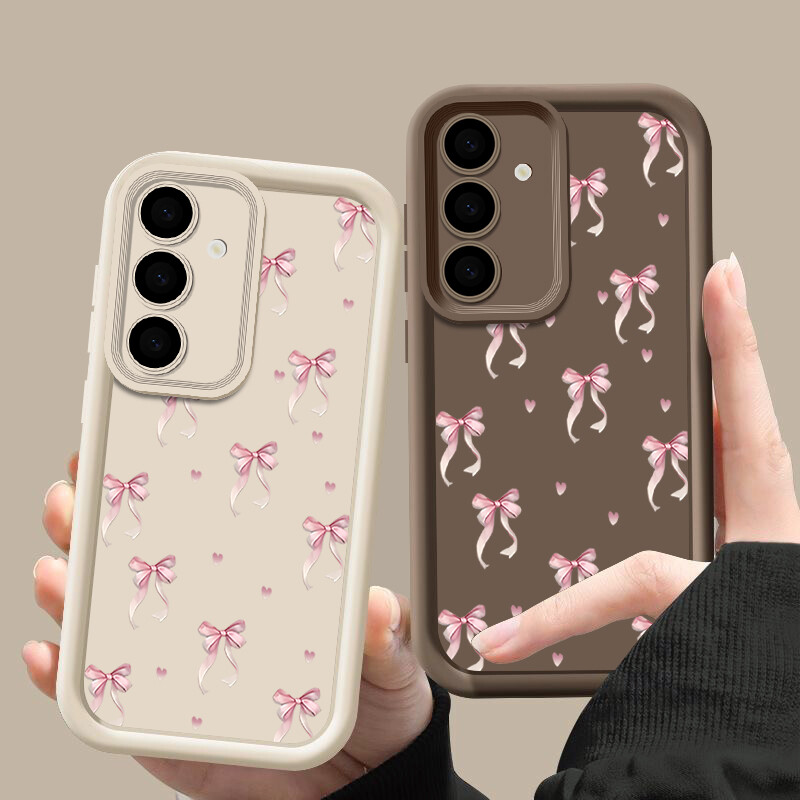 Cute Bow Soft Phone Case for Samsung A56 A16 A05s A15 A36 A55 S25 S24 S23