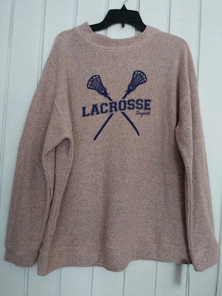 SUDADERA LACROSSE COZY CREW TALLA L. ROSA CAMAFEO. NUEVO CON ETIQUETAS ALGODÓN POLIÉSTER Foto 2 de 4