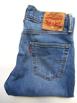 Levi's 514 Straight Leg Herren Jeans W29 L30 Mittelblau Stretch Denim LEVE503