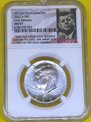 2022  D  Kennedy Half Dollar NGC MS67