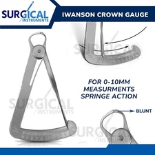 Crown Gauge Iwanson Spring Caliper 4" Blunt For Wax Improved Model German Gr