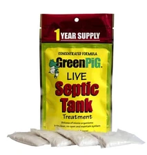 	GREEN PIG Live Septic Tank Treatment Aids in the Breakdown of Septic Waste	