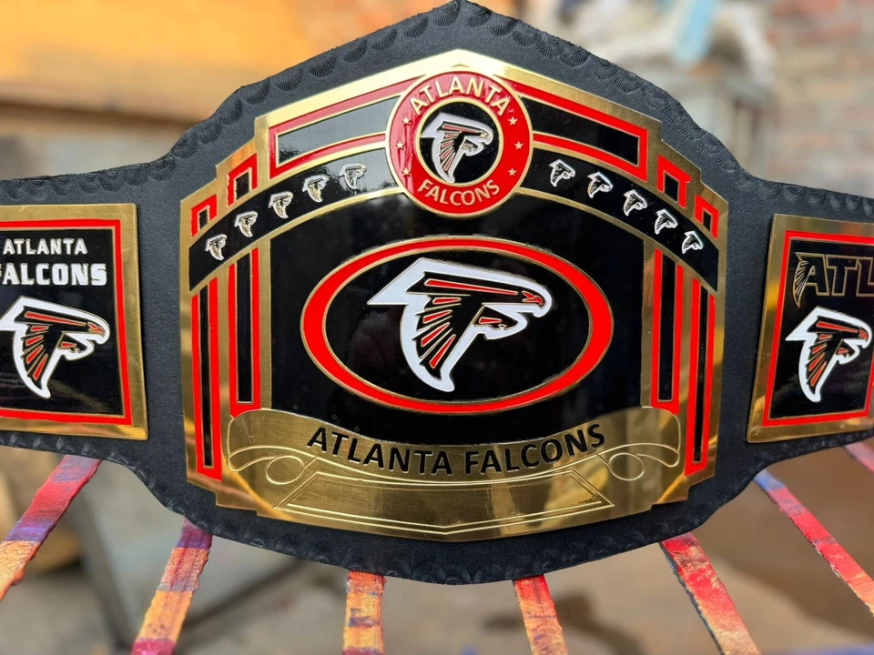 new Atlanta Falcons superbowl NFL Championship Belt Adult Size 2mm Brass - Image 2 of 4