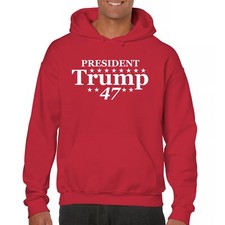 President Trump 47 Sweatshirt MAGA Make America Great Again Red Wave Hoodie