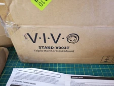 VIVO STAND V003T Heavy Duty Triple LCD Monitor Desk Mount Stand