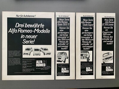 Alfa Romeo Giulia 1300 TI Junior Oldtimer 1969 Vintage Ad Werbung Reklame