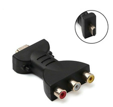 HDMI Video Audio Adapter Klinke Stecker auf 3x Chinch Buchse Konverter für TV