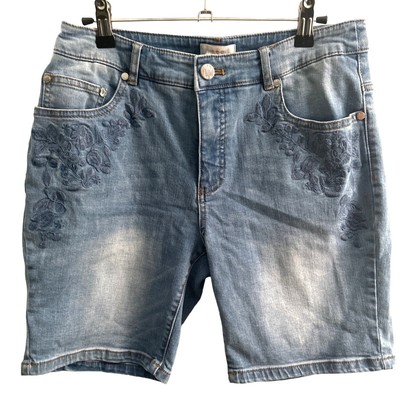 Short Brodé Topshop Taille 8 - Gris Et Blanc, Style Boho Hippie Festival, été