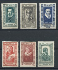 France N°587/92** (MNH) 1943 - Célébrités Françaises du XVI siècle