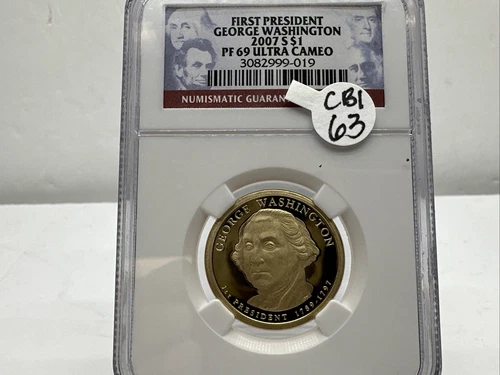 2007 S NGC PF 69 UC George Washington 1st Presid Presidential Dollar Coin CB1-63