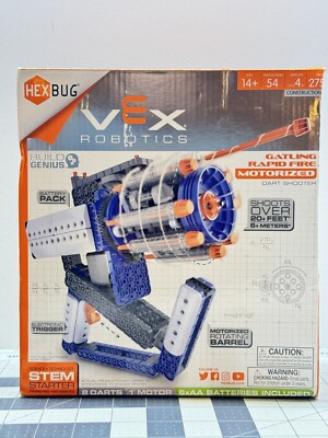 Hex Bug VEX Robotics Gatling Rapid Fire Dart Shooter Motorized STEM Toy Sealed