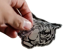 ALUMINUM Tiger Sticker Emblem For Truck Auto, Car, & Bike
