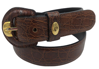 ROBERTO BELLIDO BROWN women real leather Belt sz Medium