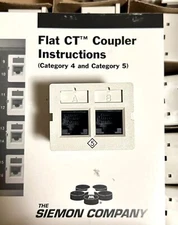 SIEMON CT COUPLER DUAL CAT5 FLAT T568B  CT-5F-A4-A4-02 WHITE  LOT OF 100