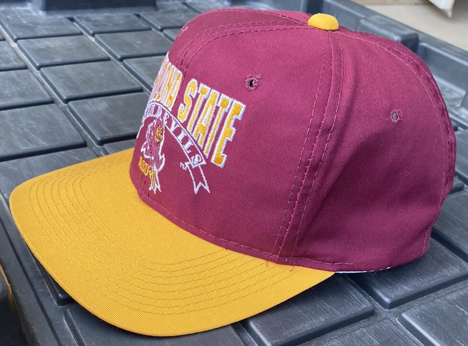 EUC Vintage 90s Arizona State Sun Devils The Game Youngan Snapback Hat Cap Glued - Image 3 of 4