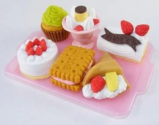 Japanese Iwako Cake Dessert Party Eraser Set #0891 S-3018