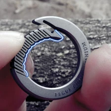 Hot Titanium Alloy Porable Keychain Carabiner Key Ring Belt Waist Hanging Buckle