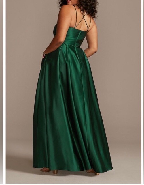 BLONDIE Nites Jrs Size 19 Emerald Green Formal Gown Tulle Lined Pockets  Prom | eBay