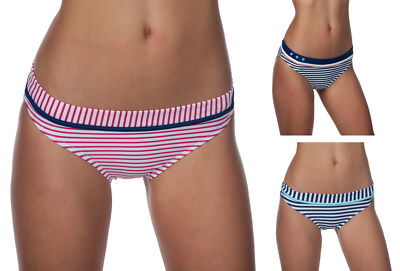 Panache Women's Lucille Nautical Pattern Swim Bikini Bottom SIZE LARGE