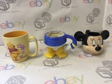 Official Walt Disney Cup Mugs Bundle X3 Joblot Set - VGC Donald Mickey Winnie