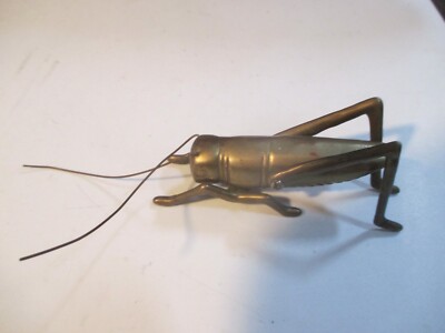Vtg Brass Grasshopper Cricket Locust Insect Art Figurine Paperweight ...