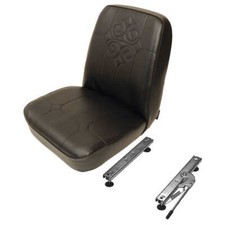 LOW BACK BLACK VINYL DRIVERS TRUCK SEAT,STEPVAN GRUMMAN UTILIMASTER 