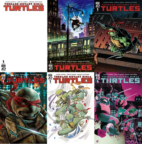 TMNT Ninja Turtles Vol. VI #1 (IDW) - Blank, RI 1:25, 1:50, 1:75, 1:100, 1:250