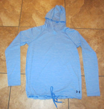 Under Armour Women's Size Small Jacket Hooded Blue Loose Pullover Drawstring